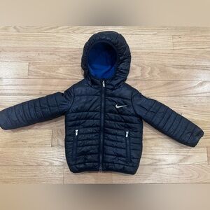 Nike Kids Hooded Midweight Puffer Jacket - Navy